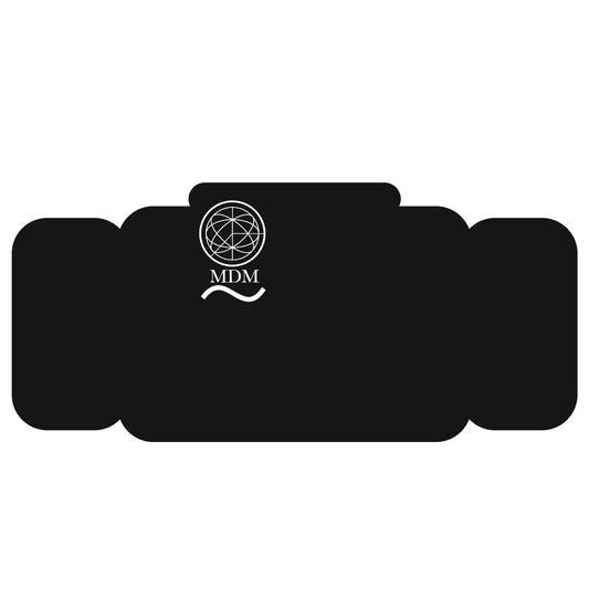 MDM Official – Crop Top negro con logo blanco oficial / MDM Official – Black Sports Crop Top with official white logo